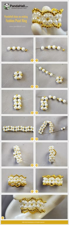 how to make beaded bracelets with beads and pearls - step by step instructions