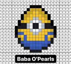 an image of a pixellated ball with the words baba o'pearls on it