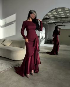 حلالڪم بفـولو ❗️🤍  #انستقرام #عبارات #حب #ستوريات #اكسبلور #فولو #ورد #تصميم Bridesmaid Dresses Satin Long Sleeve, Red Formal Dress Long Sleeve, Prom Hijab Dresses, Graduation Dress Inspiration, Elegant Dresses Hijab, Hijabi Dresses Soiree, Evening Dresses Hijab, Soiree Dresses For Hijab, Burgundy Dress Long