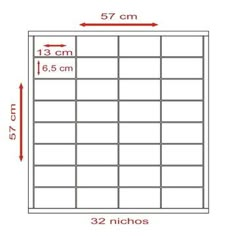 the size and width of a square window with measurements for each section, including 32 inches