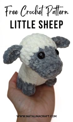 Image of a crocheted sheep, a free pattern by Natalinacraft, crafted using plush or chunky yarn Crochet Plush Sheep Free Pattern, Free Blanket Yarn Crochet Patterns, Small Sheep Crochet Pattern Free, Easy Crochet Sheep Free Pattern, Bernat Blanket Yarn Amigurumi Patterns, Free Crochet Sheep Pattern, Faux Fur Yarn Crochet Patterns, Free Sheep Crochet Pattern, Goat Amigurumi Free Pattern