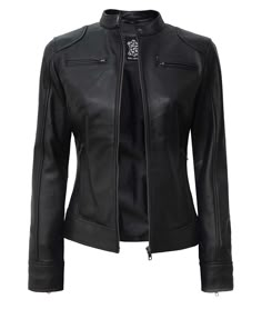 Black Slim Fit Jacket For Women
This black biker jacket for women is made from genuine lambskin leather in a smooth, supple finish. It is a good-looking and fashionable design, with front zip closure, snap button collar, impeccable detailing like YKK zippers, while the body is lined with soft polyester fabric. The fitted waist is designed to flatter on or off the bike. Peplum Leather Jacket, Asymmetrical Leather Jacket, Maroon Leather Jacket, Beige Leather Jacket, Cafe Racer Leather Jacket, Varsity Jacket Women, Distressed Leather Jacket, Black Leather Moto Jacket, Racer Jacket