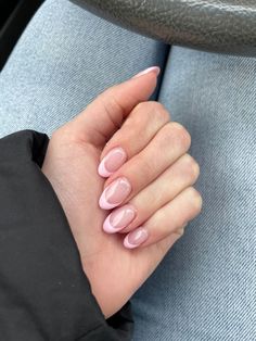 nails , pink , aesthetic ✨️ Light Pink Manicure Ideas, Grad Nails Pink, Light Pink French Nails, Light Pink French Tips, Light Pink French Tip, Light Pink French, Sprinkle Nails, Grad Nails