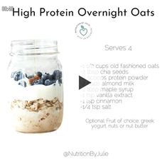 the ingredients for high protein overnight oats