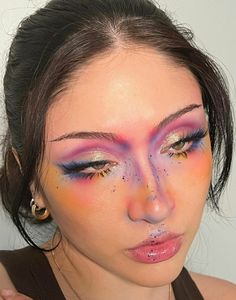 Funky Makeup, Pride Makeup, Rave Makeup, Ethereal Makeup, Unique Makeup, Makijaż Smokey Eye, Dope Makeup, Edgy Makeup, Creative Eye Makeup