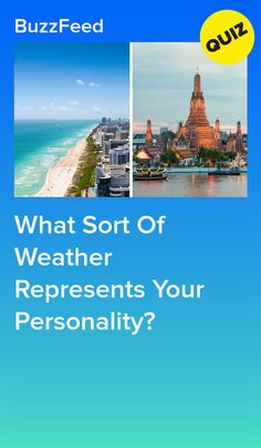 an advertisement with the words what sort of weather represents your personality?