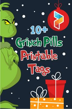 Grinch Pills Tags Free Printable Grinch Ornaments, Grinch Gift Tags Free Printable, Grinch Pills Printable, Chill Pills Label Free Printable, Grinch Poop Printable Free, Grinch Candy Cane Tags Free Printable, Grinch Pills