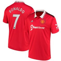 manchester united home shirt 2012 / 13 with ronald 7 printing on the chest and name