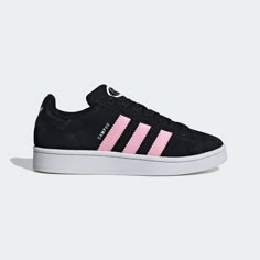 Adidas Campus Black And Pink, Black And Pink Adidas, Black Campus, Campus Adidas, How To Clean Suede, Adidas Sneakers Women