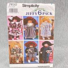 the sewing pattern for this doll has four different outfits