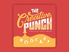 the creative punch logo on a red background