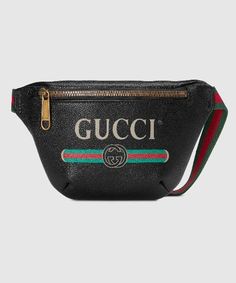 Description Inspired by vintage prints from the eighties, the Gucci logo is brought to the forefront. The retro-style motif is presented on the front of a belt bag in supple, textured leather. Size: W9″ x H5.5″ x D2.5″ / 22*13*5.5 cm 100% genuine materials, matching the quality of the Gucci product; Black leather with Gucci vintage logo Green and red Web Brass hardware Adjustable nylon Web strap with plastic buckle closure Zipper closure Cotton linen lining Can be as a belt bag on the hip or waist, or as a crossbody bag. Sizing will differ based on where the belt is , please refer to the size guide to find your size. Comes with dustbag, ations, and pamphlets Our: The product is otherwise ! Gucci Fanny Pack, Small Belt Bag, Gucci Print, Gucci Leather Belt, Waist Purse, Womens Luggage, Gucci Gifts, Small Belt, The Eighties