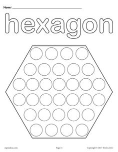 the hexagon worksheet for preschool