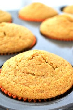 freshly baked muffins in a baking pan ready for the oven to be eaten