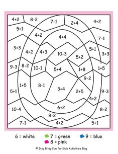 the color by number coloring page for kids