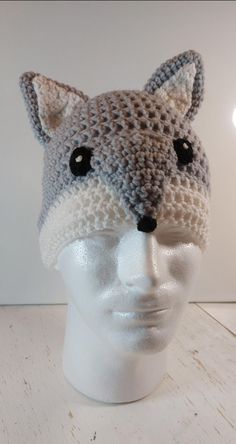 Are you a lover of animals? These are for you. Check out all my pics, there are lots of animals. I only have one of each hat shown.  A couple of the animals I have one Adult and one Child that match!  Adult size only. This hat is grey and white and looks like a fox! It measures 9.25 inches across and 7.5 inches tall. The hat is made with 100% acrylic yarn.  Discover heartwarming Christmas crochet and homemade gift ideas perfect for showing your appreciation to loved ones and colleagues. Explore cute, handcrafted presents for family, friends, and teachers. Get inspired with this festive collection of handcrafted Christmas gifts that will make this holiday season extra special. Each hat is made with love so they are all different. No two will ever be the same. All items come from a smoke fre Fox Beanie, Presents For Family, Crochet Adult Hat, Homemade Gift Ideas, Cool Winter, Stocking Hat, Festive Collection, Hat Handmade, Skull Cap Beanie