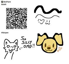 the qr code has been added to an image of a dog and cat