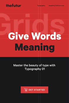 the cover for give words meaning, which includes an image of a red and black background