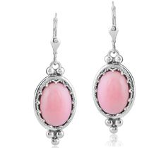 Feel like royalty when you wear these sterling silver crown gemstone dangle earrings. From American West Jewelry. Pink Opal Earrings, Silver Crown, Gemstone Cabochons, Opal Earrings, Stunning Earrings, Pink Opal, Oxidized Sterling Silver, Sterling Silver Jewelry, Gemstone Jewelry