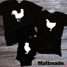 Chicken Matching Family Set Dad Mom & Baby Matching Shirts | Etsy Big Little Shirts, Fathers Day Photo, Chicken Shirts, Baby Chick, Dad Baby, Mom Baby, Baby On The Way, Baby Chicks, New Family