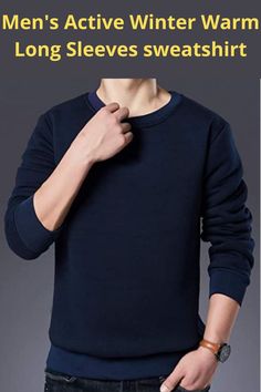 Mens Winter Warm Sweatshirt fot WInter you'll feel warn from inside and stylish from outside. Feature:Crewneck/Ribbed collar,cuff and hem,block out wind and chill/Pull on closure Occasion:Thickened fuzzy sherpa crewneck sweatshirt provides all-day warm for spring,fall or early winter,suitable for various occasions #mensfashion #mensclothingstyle #winterfashion #outfitideas #mensfashionwinteroutfits #mensfashioninspiration Mens Winter Fashion Outfits, Early Winter, Mens Winter, Sherpa Fleece