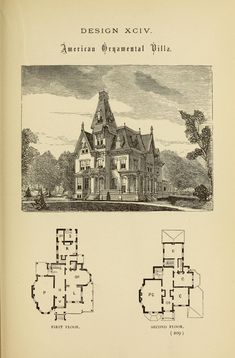 an old house is shown with plans for it