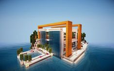 Modern Island House, Island House Minecraft, Island Minecraft, All Minecraft