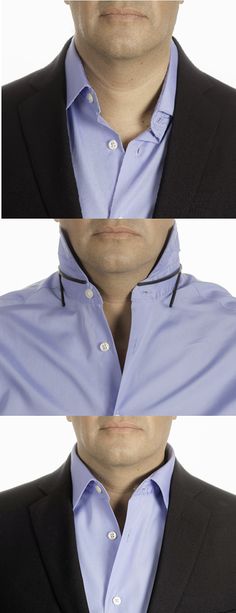 Solve your collar shirt problems / 4 problems - 1 solution / 1 solution for all your collar shirt. Eliminate Sloppy collar, Open collar, Wrinkled placket and Lack of collar shirt support. Works with Polo, Button down, Casual and Dress Shirt. Mens Fashion Suits, Well Dressed Men, Collared Shirt, Collar Shirt, Mens Shirt Dress, Dress Codes, Discount Code