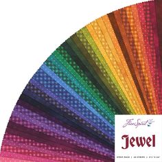 an assortment of colored swatches with the word jewel on them in white text that reads,