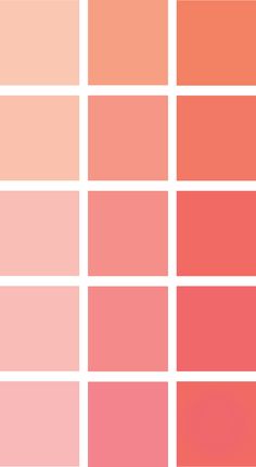 pink and orange color palettes with different shades to choose from in the bottom row