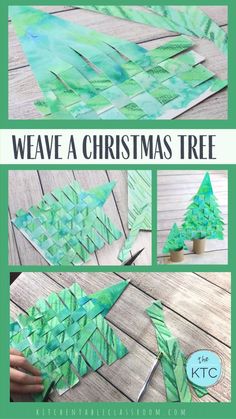 the instructions to make a christmas tree out of construction paper and cardboard with green paint