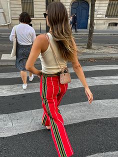 Colorful Striped Printed Straight-Leg Pants Y2K Casual Holiday Cotton Pocket High-Waisted Socialite Striped Pant, Y2k Casual, Pants Y2k, Long Trousers, Ankle Length Pants, Woman Fashion, Long Pants, Wide Leg Trousers, Straight Leg Pants