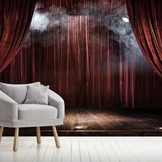 Stunning Magic Theater Stage wall mural from Wallsauce. This high quality Magic Theater Stage wallpaper is custom made to your dimensions. Easy to order and install.