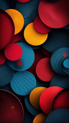 an abstract background made up of many different colored circles