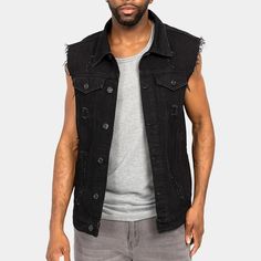 Spring Summmer New Mens Denim Vest Ripped Jean Jacket Coats Waistcoat Men Sleeveless Jacket Male Tank S-Xxl Ripped Jean Jacket, Jeans West, Waistcoat Men, Utility Vest, Robust Design, Sleeveless Jacket, Ripped Denim