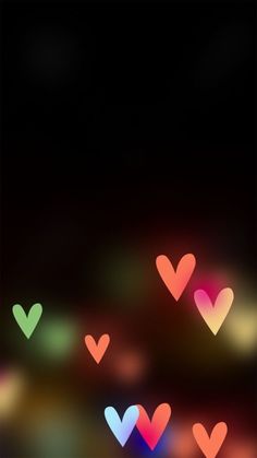 some hearts are glowing in the dark