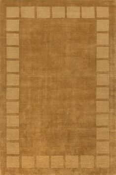 an area rug with squares and rectangles on the center in light brown tones