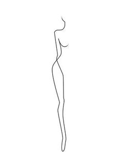 a line drawing of a woman's body