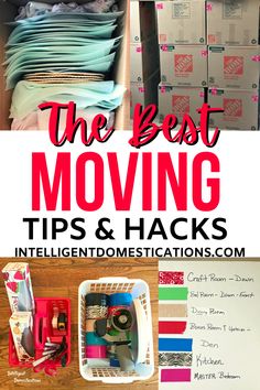 moving supplies and a moving chart for boxes House Packing Hacks, Best Packing Tips For Moving, Moving And Packing Tips, House Packing Tips, Tips For Packing To Move Houses, House Packing List Moving Checklist, Moving Must Haves, Moving Tips Packing Organizing, Moving Supplies List