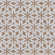 an abstract geometric pattern made up of white and brown shapes on a beige background with no lines