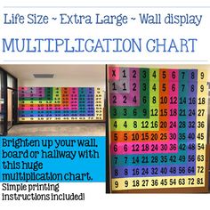 a large multicolored wall display with numbers and times on it's sides