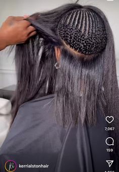 New Service Alert, Sew In Straight Hair, Sew In Weave Hairstyles, Sew In Braids, Diy Hair Wig, Sew In Hair Extensions, Short Box Braids Hairstyles, Braided Hairstyles For Black Women Cornrows, Sew In Hairstyles