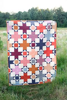 This listing is for the Hazel Quilt Paper Pattern. This quilt is fat quarter friendly and works well with a wide variety of fabric combinations. The pattern has directions for three sizes: Baby Size: 36" x 36" Lap Size: 54" x 72" Twin Size: 72" x 90" Coloring sheets for each size of the pattern are available for free download here. I highly recommend using the coloring sheet to plan out your fabric placement before you begin making your quilt. Table Quilts, Fabric Combinations, Patchwork Quilting, Embroidery Patterns Free, Star Quilts, Scrappy Quilts, Quilting Crafts, Hand Embroidery Patterns, Scrap Quilts