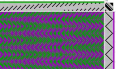 a cross stitch pattern in purple and green