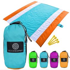 ECCOSOPHY Sandproof Beach Blanket - Oversized Sand Free Beach Mat 9'x10' Picnic Mat, Camping Bag, Free Beach, Shake It, Outdoor Mat, Beach Picnic, Shake It Off, Beach Accessories, Outdoor Picnics