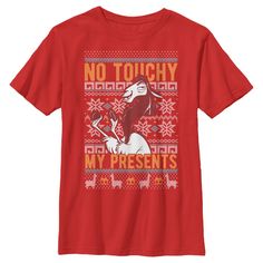 Grab the eggnog and toast to the holidays in these officially licensed tees for men, women, juniors, boys, and girls from popular Pixar movies! Stay cozy and dress festively in these graphic tees that feature some of your favorite characters from Toy Story, Cars, Finding Dory, Monsters University, Coco, The Emperor's New Groove, and WALL-E. Join the Disney Pixar Team this holiday season! Size: xs. Color: red. Gender: male. Age Group: kids. Pattern: Fictitious Character. Material: Cotton. No Touchy, Emperor's New Groove, The Emperor's New Groove, Emperors New Groove, Monsters University, Disney Boys, New Groove, Monster University, Finding Dory