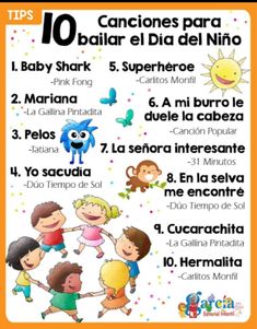 the spanish language poster for babies and children