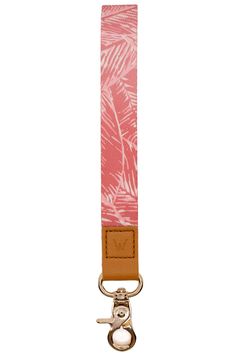 Hang tight to your possessions with the Pink Palms wrist lanyard. It is perfect to keep track of your keys and other accessories. Complete the trio with the coordinating Pink Palms case and Apple watch band Design: Coral pink with cream and light pink palm leaves  Strap Dimensions: 3.7 inches long, .75 inches wide Pink Palm Leaves, Wrist Lanyard, Band Design, Plus Size Shopping, Apple Watch Band, Badge Holders Lanyard, Palm Leaves, Coral Pink, Shoe Shop