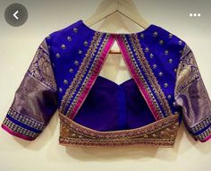 Blouse Back Neck Designs Latest Pattern For Pattu Sarees, Blue Pattu Saree Blouse Designs, Pattu Blouse Neck Designs, Blouse For Paithani Saree, Wedding Blouse Back Neck Designs, New Latest Blouse Pattern 2023, Pattu Blouse Design Models Latest, Blue Colour Blouse Designs, Bridal Saree Blouse