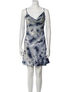 Réalisation Par Silk Slip DressBlueTie-Dye PrintSleeveless with Cowl NeckConcealed Zip Closure at SideFit:Dresses by Other Designer typically fit true to size. 2005 Fashion, Realisation Par, Silk Mini Dress, Silk Slip, Print Patterns, Dress Outfits, Dye, Mini Dress, Silk